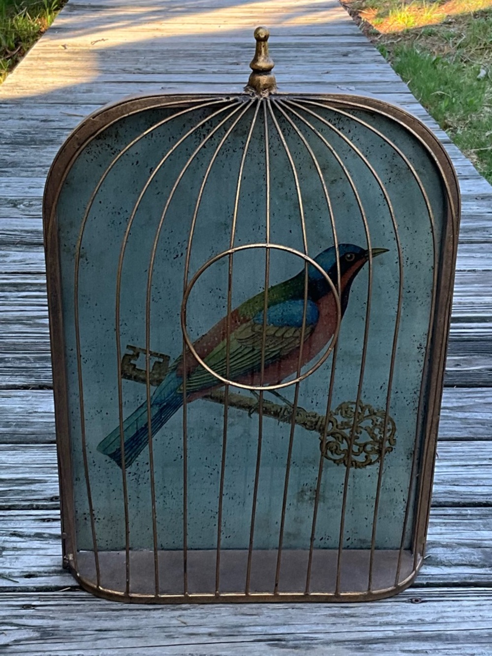 (COPY) Anthropologie Red Robin Bird Cage Art Piece
